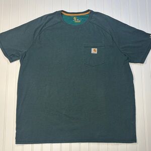 Carhartt Men's 2XL green chest pocket t shirt